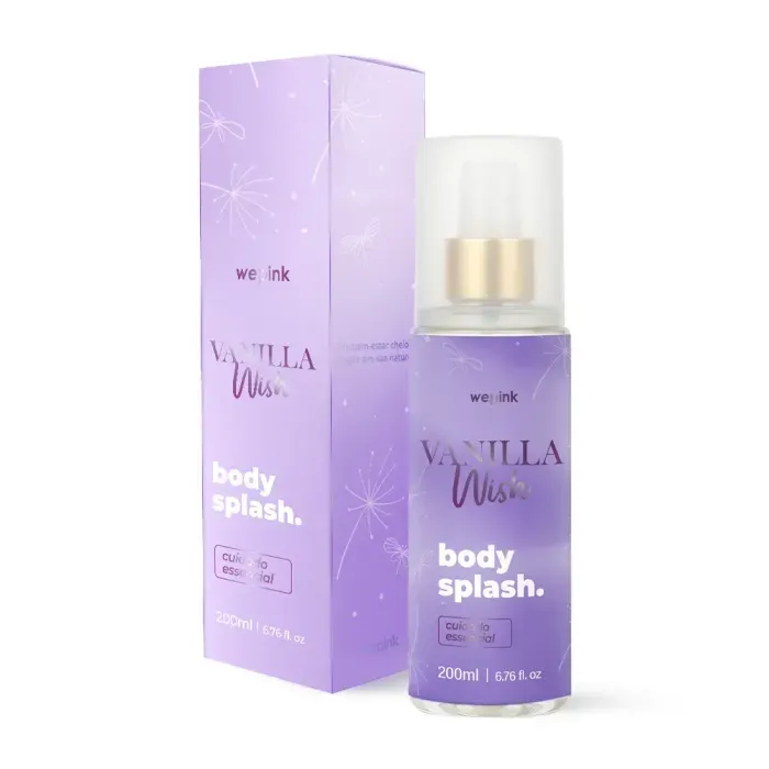 Body Splash Vanilla Wish Desodorante Colônia 200 ml - Wepink