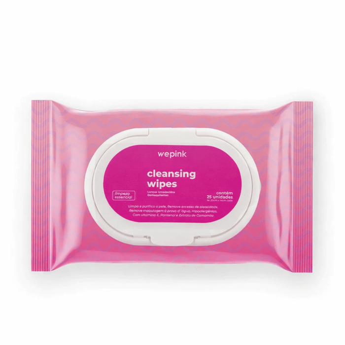 Cleansing Wipes Lenço Umedecido Demaquilante 25&nbsp;un.&nbsp;- Wepink